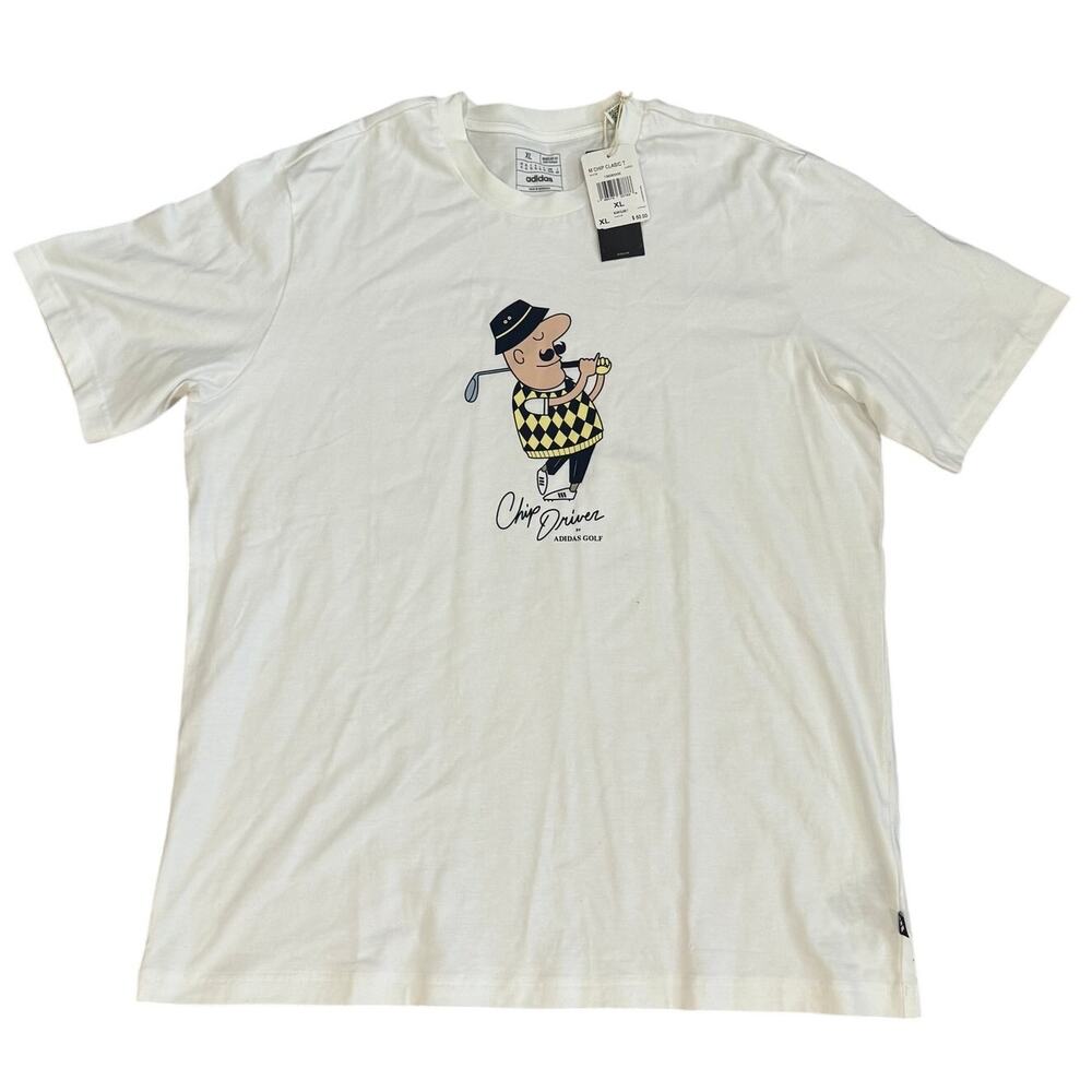 Adidas Golf Chip Driver Graphic Tee White Size XL NWT